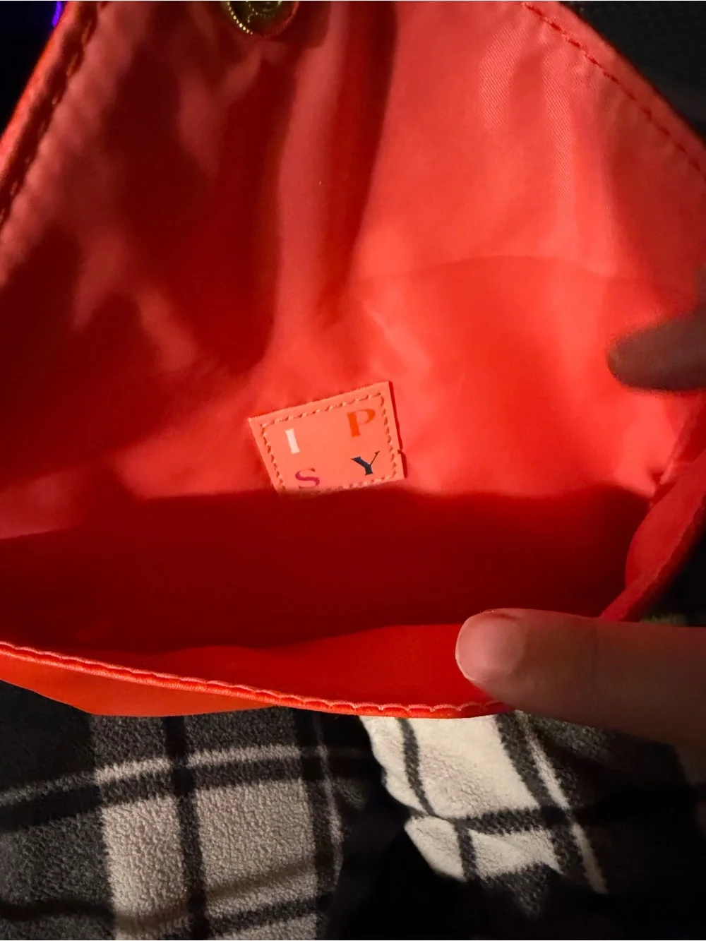 ipsy Red Envelope Wallet with Gold Leaf Accent